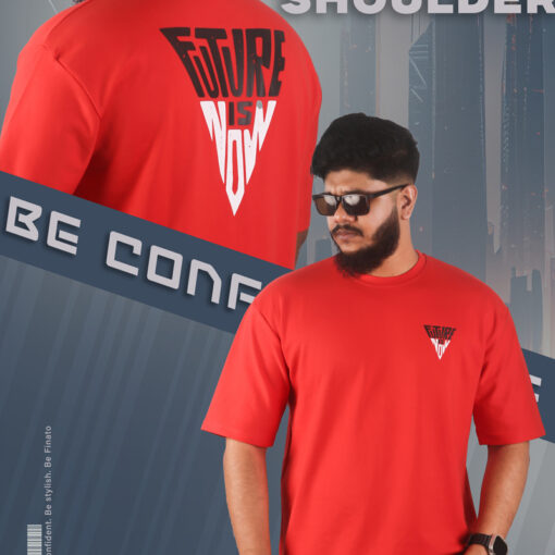 Finato Drop Shoulder Tshirt For Men - Future is now